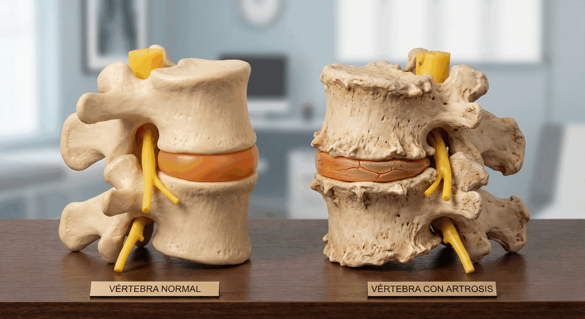 QuiroVida - Vértebra con y sin Artrosis